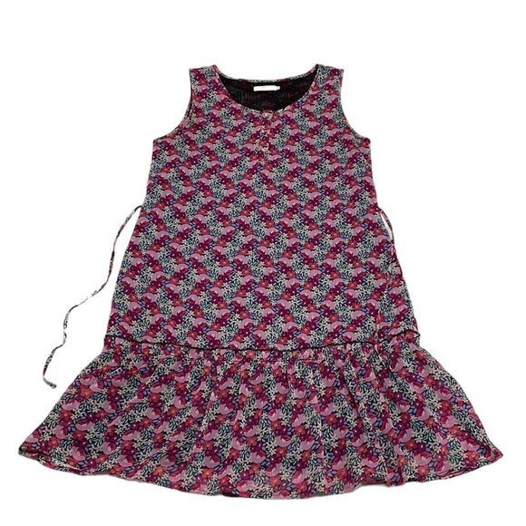 Tulle Panel Dress Sleeveless Floral Pink Red Size X Small XS - Picture 4 of 16